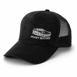 Peaky Motors Premium Trucker Caps – Peaky Motor Logo (svart/sølv)